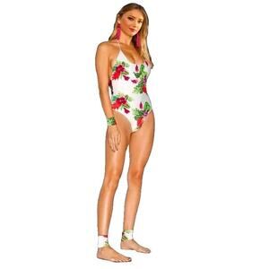 Privacy Please One Piece Swimsuit Eloise Plunge Womens Large Floral REVOLVE‎